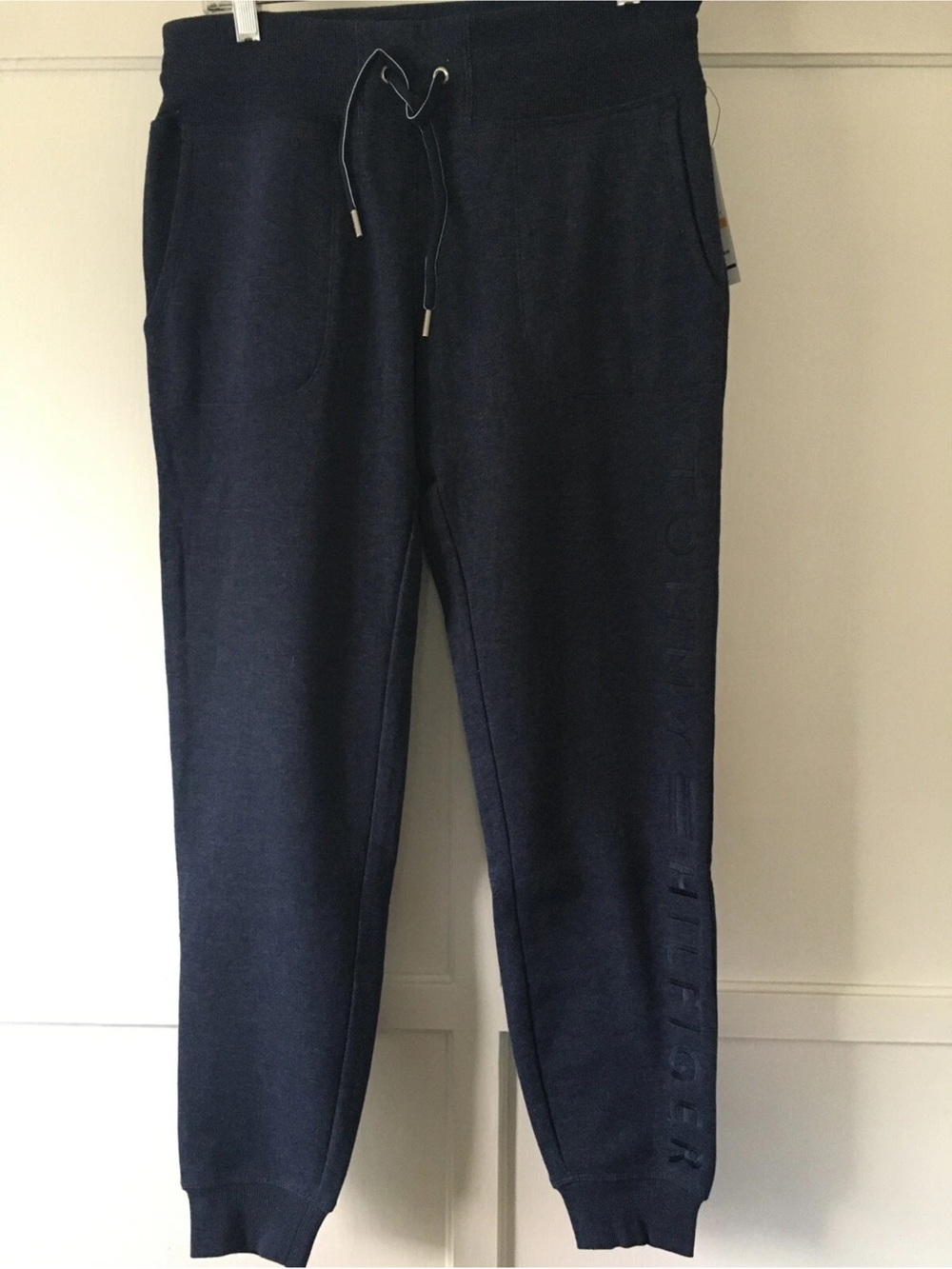 Tommy Hilfiger women jogger Fleece Pants Dark Blue Size Small